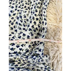 FAITHFULL THE BRAND Women's Blue Rae Casual Floral Print Nina Midi Dress Size 4 thumbnail 10