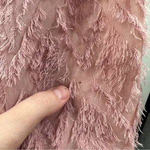 SHEIN Pink Feather Fringe Tie Open Front Long Sleeve Mini Dress Size 4XL‎ thumbnail 6