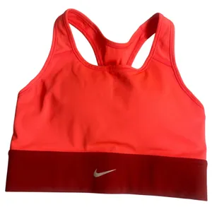 Nike Womens Swoosh Medium Support Sports Bra Orange Red NWT athletic running thumbnail 1