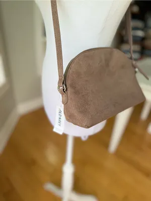 Old Navy Taupe Tan Faux Suede Purse Shoulder Bag NWT thumbnail 2