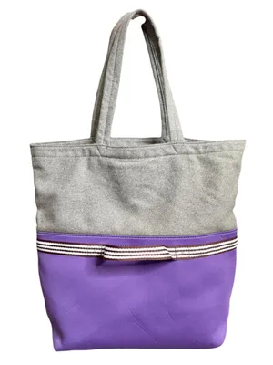 Henri Bendel Convertible Two-Tone Neoprene & Wool 2-Way Expandable Tote Bag thumbnail 4