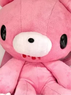 Pink Cute Creepy Bear Plush Crossbody Bag thumbnail 4