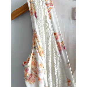Audrey Parks Francesca's Women's Maxi Dress Floral Rayon Cottagecore Lace Small thumbnail 5