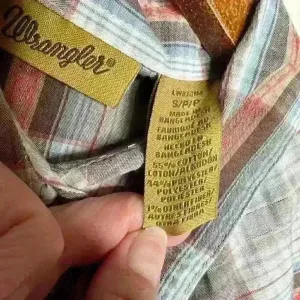 Wrangler pearl snap long sleeved‎ Western shirt Sz S thumbnail 3