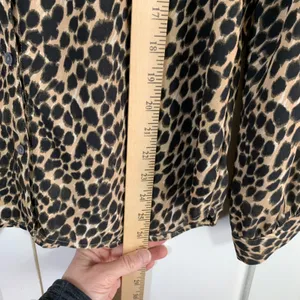 J. Crew Leopard Print Bow Neck‎ Long Sleeve Secretary Blouse Women's Size Small thumbnail 9