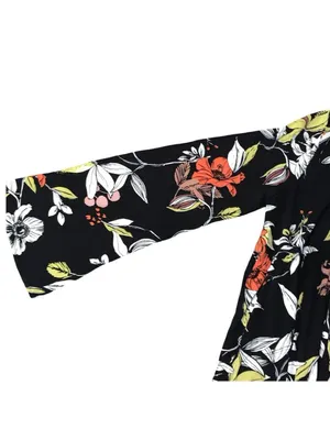 Free People Bella Floral Tunic / Mini Dress Bell Sleeves Womens size M Boho thumbnail 3