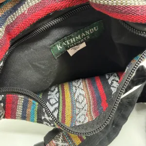 Boho Mushroom Woven Waist Pack Festival Hip Bag Multicolor Striped Fanny Pack thumbnail 14