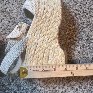 Sam Edelman Women Cream Woven Raffia Platform Wedge‎ Espadrille Sandals Size 10 thumbnail 7