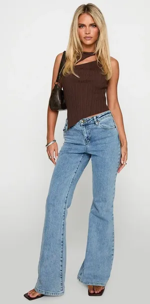 High-Rise Light Blue Flared Women’s Jeans thumbnail 1