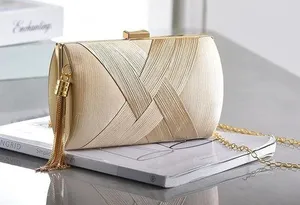Womens Elegant Tassel Evening Clutch Cross Body & Purse Bag Wedding & Prom Party thumbnail 1