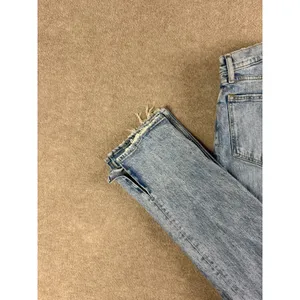 Abercrombie& Fitch Ultra High Rise 90s Straight Jeans Light Wash 30/10 Side Slit thumbnail 4