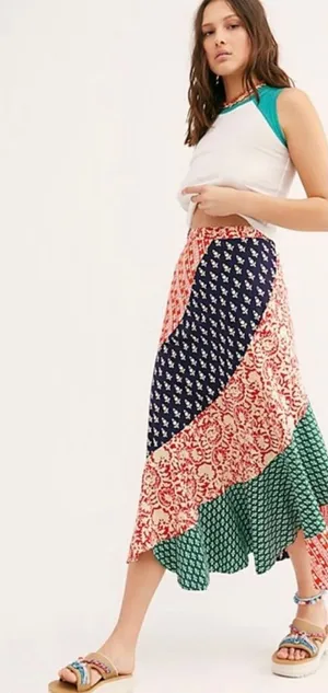 {Free People} Brand New Medley Maxi Skirt thumbnail 1