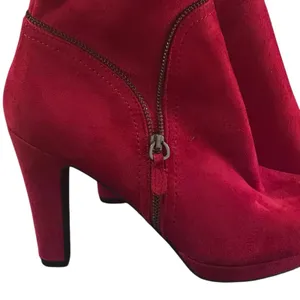 Impo Scarlet Red Tall‎ Suede 5418371 Boots Women's Size 9 M Heels Knee High thumbnail 2