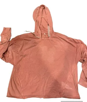Free People Movement oversized lightweight hoodie. Size: S. Distressed thumbnail 1