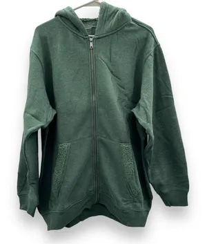 Aerie‎ Green Long Sleeve Full Zip Fleece Inside Hooded Jacket Sz M NEW thumbnail 1