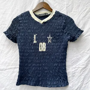 REVOLVE x LIONESS SCRUNCHED SMOCKED SPECTATE DALLAS COWBOYS JERSEY SMALL TOP thumbnail 6