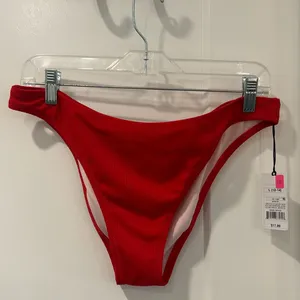 Women’s Shade & Shore Red Bikini Swimsuit Bottom Size Large (NWT) thumbnail 1