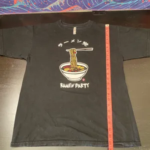 Alstyle Black Cotton Tee with Tag Detail thumbnail 5
