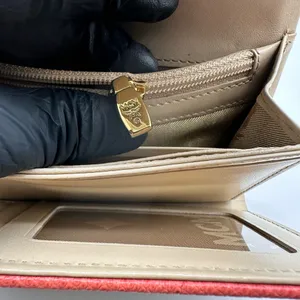 MCM Tan and Pink Wallet with Signature Monogram thumbnail 8