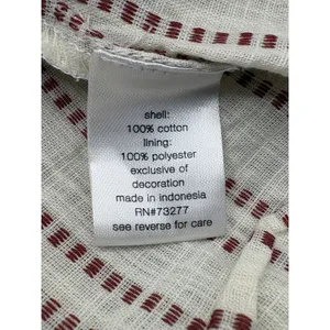 Elizabeth and James Blouse Womens Small‎ Ivory Burgundy Pintuck Peasant Top Boho thumbnail 8