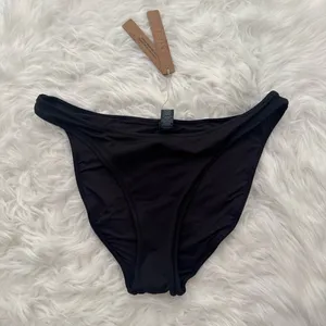 Skims Signature Swim Dipped Mid Coverage Bikini Bottom Onyx Size Medium thumbnail 3