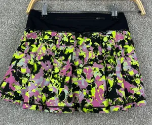 Lululemon Pace Rival Skort Size 0 Neon Floral Tennis Golf Running Athletic Gym thumbnail 1