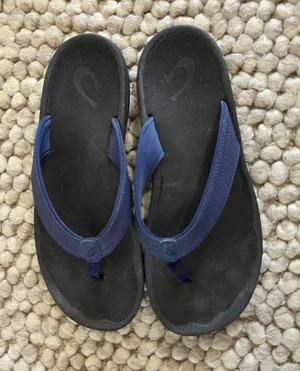 OluKai Ohana flip flops Womens Blue Shoes Sandals Size 9 Comfort Support Fall thumbnail 1