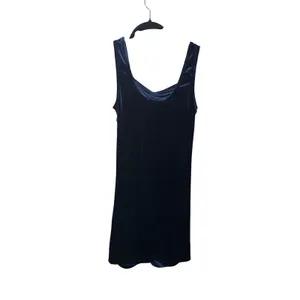 Free‎ Press Velour Velvet Mini Dress M Navy Blue Ruched Party Shimmer Glam NWT thumbnail 3
