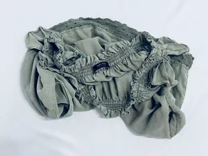 Smocked Off Shoulder Mini Dress - Army Green - S thumbnail 15