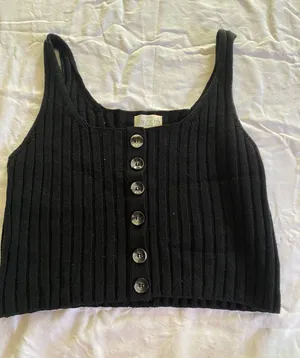 Jun & Ivy Black Knit Crop Sweater thumbnail 1
