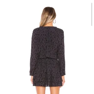 Rails Dress SZ Large Jasmine Ash Cheetah Animal Smock Waist Long Sleeve Button thumbnail 4