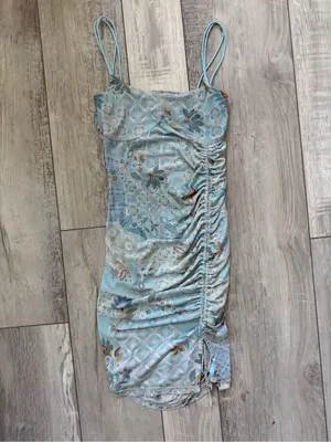 NWT Hallelu Fairycore Y2K Bodycon Dollette Soft Girl Floral Mini Dress size smal thumbnail 3