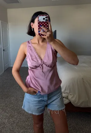 A New Day Pink silky top thumbnail 1