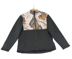 Habit Women's Black Pink‎ Camo Mossy Oak Softshell Jacket Full Zip Size Large thumbnail 1