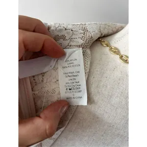 Lace white tan dress size small thumbnail 4