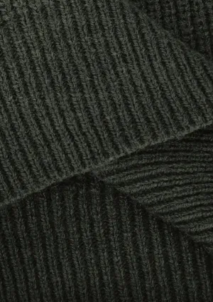 MEROKEETY Olive Green Ribbed V-Neck Cardigan Sweater thumbnail 4