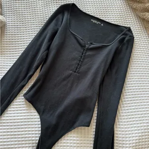 Abercrombie Black Bodysuit Small / Hook Detailing thumbnail 1