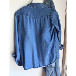 Western Snap Tencel Lyocell Front Chambray Shirt Studded Collar Small thumbnail 4