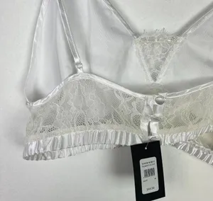 NWT Frederick's of Hollywood Delphine Satin Cropped Cami White Size Medium M T24 thumbnail 11