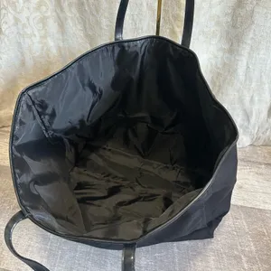 Victorias Secret Metallic Sequin Striped Large Black Tote Gold Red Silver Bag thumbnail 9