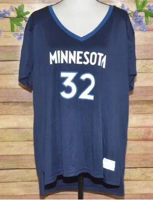 Fanatics Womens Blue Minnesota Timberwolves Towns #32 Jersey Shirt Top Size 2XL thumbnail 1