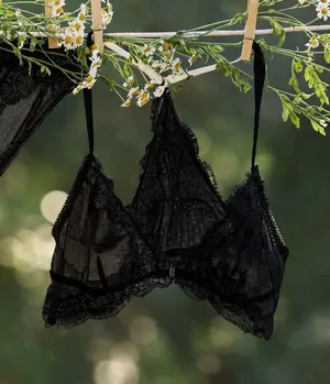 No Boundaries Black Lace Bralette No Padding NWOT Size XL thumbnail 1