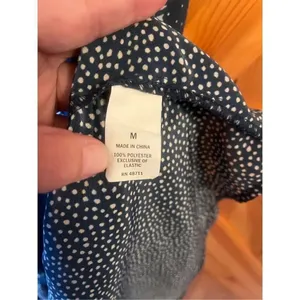 Ophelia Roe Button Front Dress Size Med Floral Short Sleeve Off Shoulder (1149) thumbnail 5