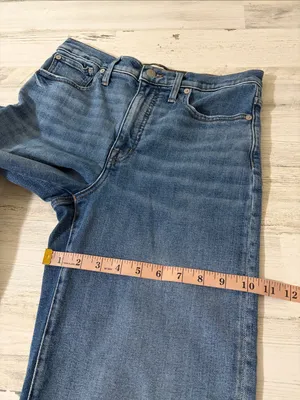 Madewell Slim Wide Leg Crop Jeans Size 28 thumbnail 14