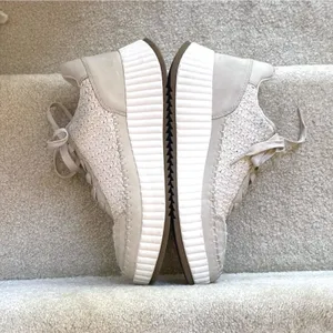 DV Dolce Vita Woven Crochet Platform Sneakers Beige Boho Women Size 8.5‎ thumbnail 7