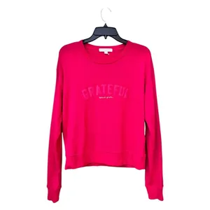 Spiritual Gangster Grateful Pink Crewneck Lightweight Sweater Size L thumbnail 2