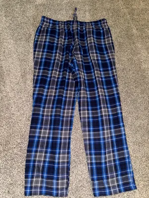 Eddie Bauer Men's Lounge Plaid Pajama Pants Blue Grey Size M thumbnail 4