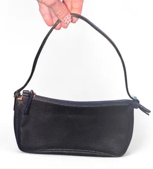 Black Leather Shoulder Bag thumbnail 1