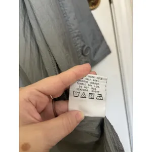 Vtg 90s Grey Nylon Duster Coat Women’s Oversized M Dolman Sleeve Pockets thumbnail 9