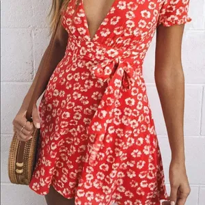 ✨ Garden Explorer Red Floral Print Mini Dress✨ thumbnail 3